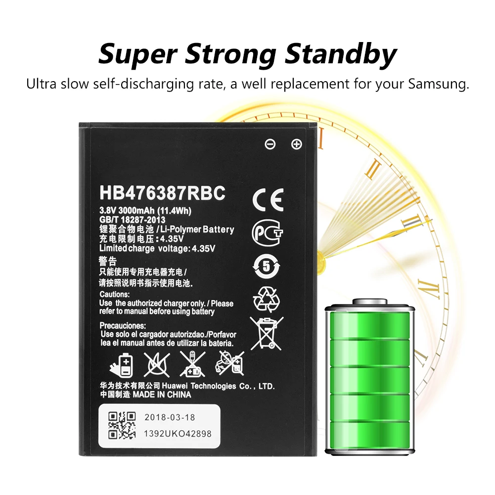 Аккумуляторная батарея HB476387RBC 3000 мАч для телефона Huawei Honor 3X Pro Ascend G750|Аккумуляторы