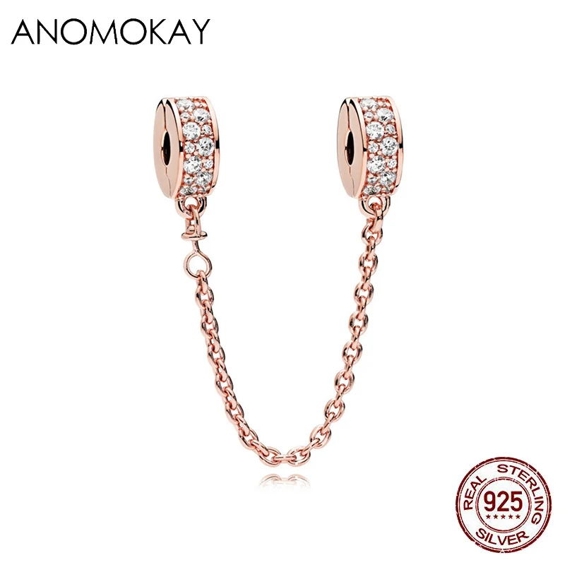 Anomookay, Стерлинговое серебро 925, смешанный стиль, розовое золото, сердце, дерево, цветок, подвеска, подходит для браслета Пандора, S925, Шарм для DIY ювелирных изделий - Цвет: CYZZ4815-MJ-15