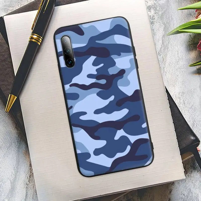

Camouflage Pattern Black Matte Cell Phone Cover Case For Huawei P9 P10 P20 P30 P40 Lite Pro P Smart 2019 2020