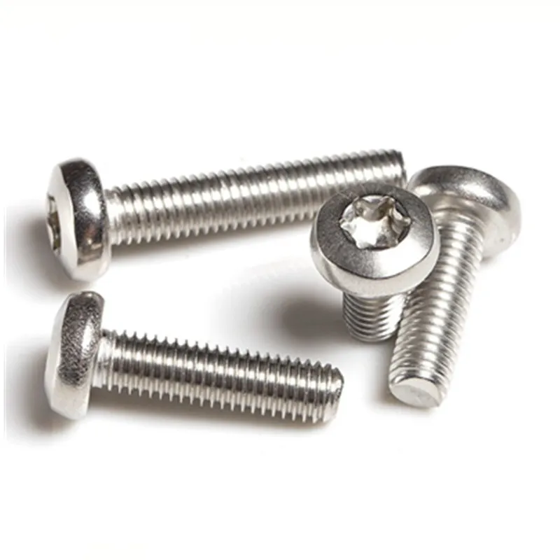 

10pcs M2.9 M3.5 M3.9 M4.2 M4.8 304 A2-70 Stainless Steel Six Lobe Torx Pan Round Head with Pin Security Self-tapping Wood Screw