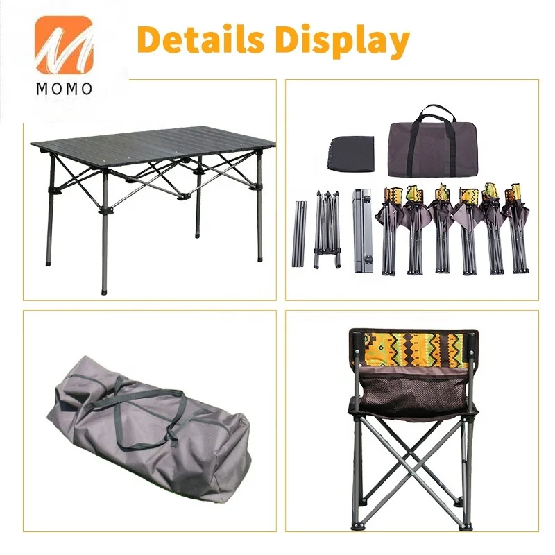 売却 キャンプ,ビーチ,家族,ピクニック,庭用のポータブル折りたたみテーブルと椅子セット