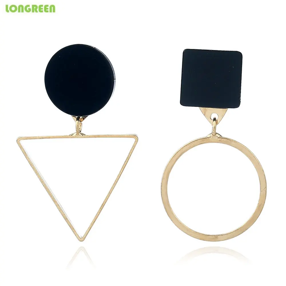 Style 9 Metal Simple Stylish Geometric Round Unique Earrings For Women Girl Gifts Stainless Steel Earrings Set De Aretes Orecchini Donna - Окраска металла: Style 9