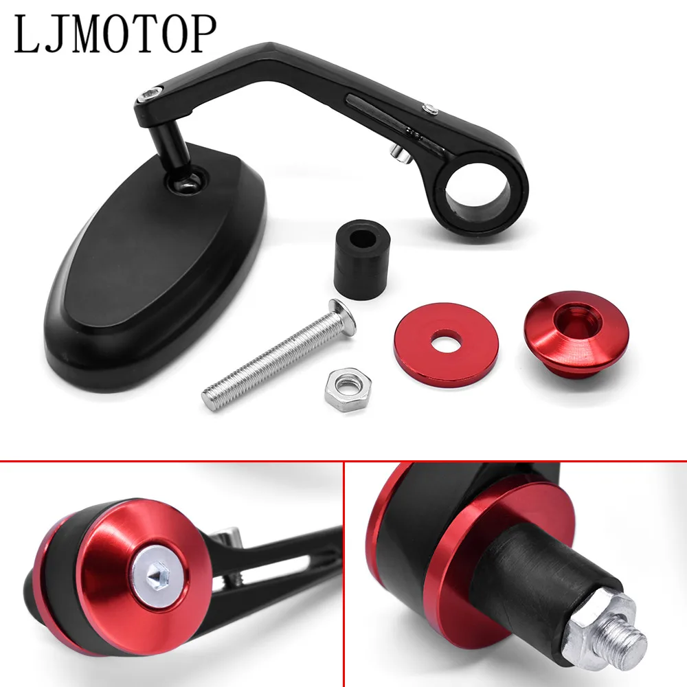 Зеркало заднего вида мотоцикла боковые зеркала Бар Конец кафе рейсер зеркало для