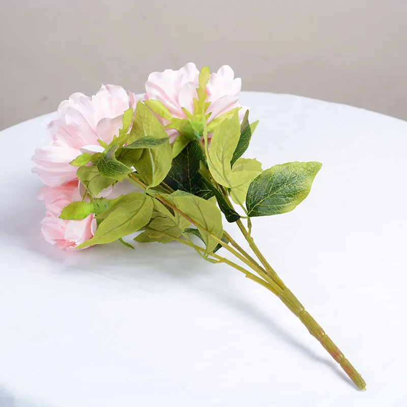 5 голов пион букет искусственный большой Шелковый китайский пионы цветок