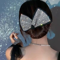 shiny with diamonds bun women bowknot donuts twist girls vintage hairpin hairstyle elegant hair scrunchies hair accessories