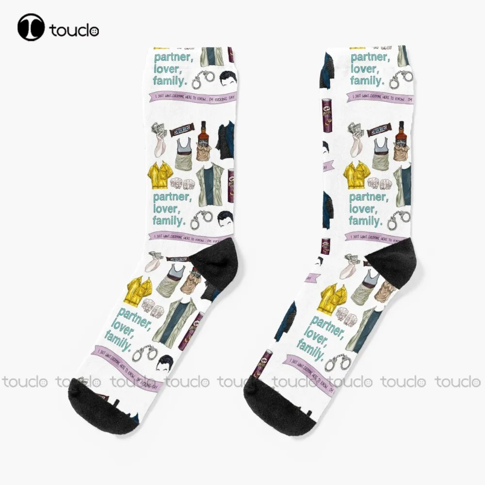 

Mickey Milkovich Things Flatlay - Color Socks Men'S Slipper Socks Personalized Custom Unisex Adult Teen Youth Socks Fashion New