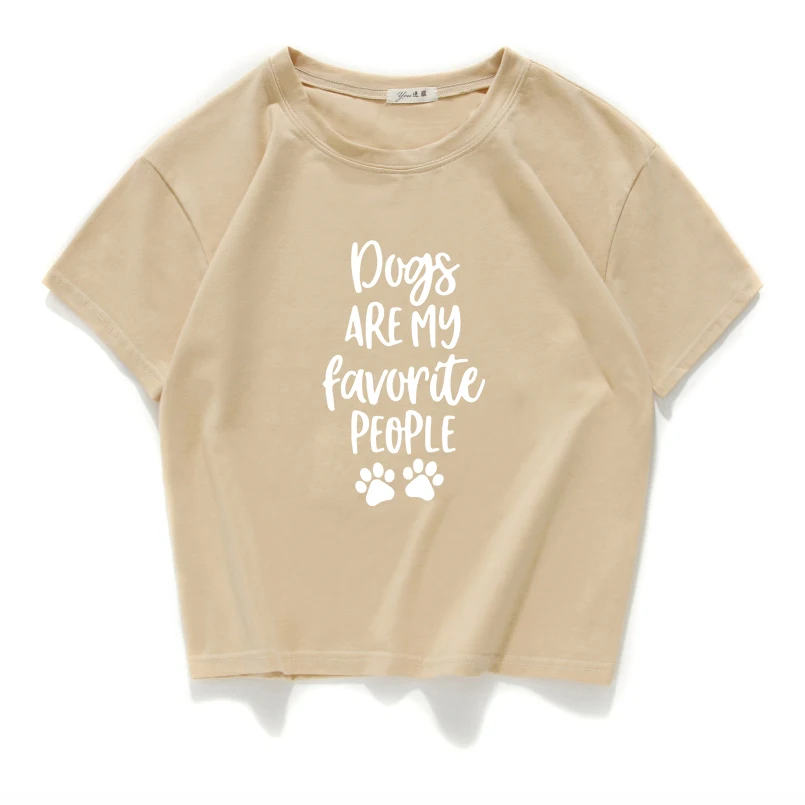 Забавная хлопковая футболка с надписью собак и моих любимых людей женский