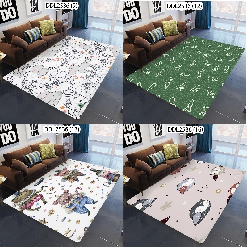 

Мультяшный аниме коты и собаки, ковер для гостиной, коврики, уличный ковер для гостиной, коврики для спальни, аниме, напольный коврик, кухонн...