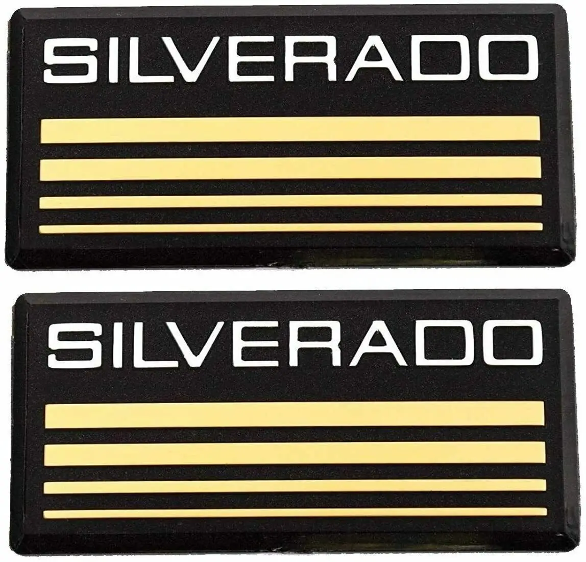 

2x 88-98 Silverado Side Pillar Roof Cab Emblem Tahoe Suburban Yellow