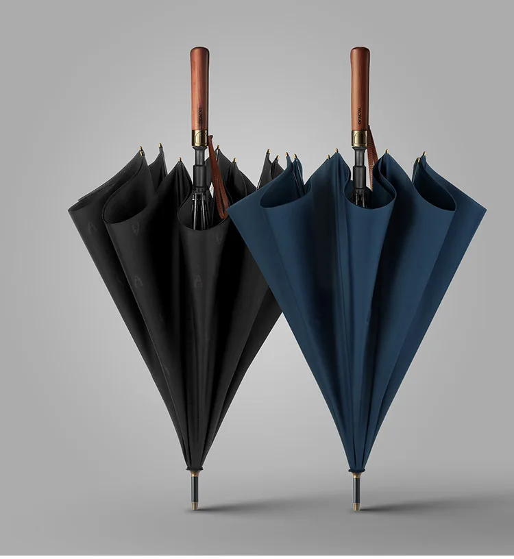

Деловой зонт для взрослых с длинной ручкой и защитой от ветра и ультрафиолета, большой Модный зонт, открытый зонт, дождевик, BD50UU