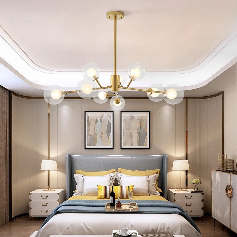 

Modern simple Nordic postmodern chandelier magic bean living room bedroom lighting interior lighting