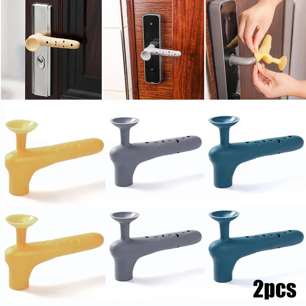 

Silicone Door Pull Handle Door Knob Cover Anti-collision Baby Room Protective Safety Noiseless Suction Cup Doorknob Home Decor
