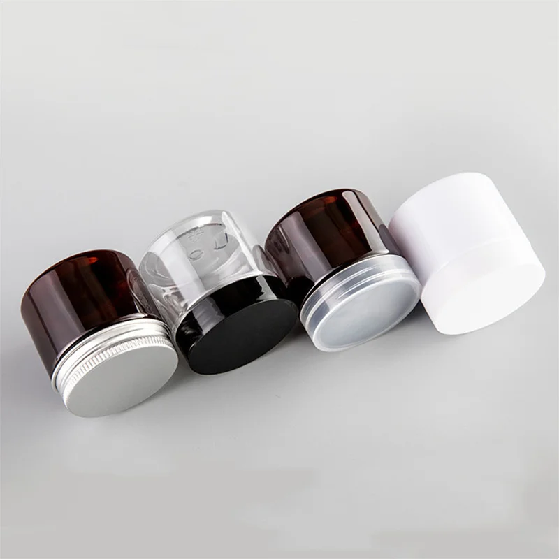 

Шейка 47 мм, 30 г, 40 г, 50 мл, 80 мл, прозрачная коричневая белая пластиковая банка, бутылка Mukeup, бутылка для субпакетов, оптовая продажа ПЭТ, серия банок, кремовая бутылка