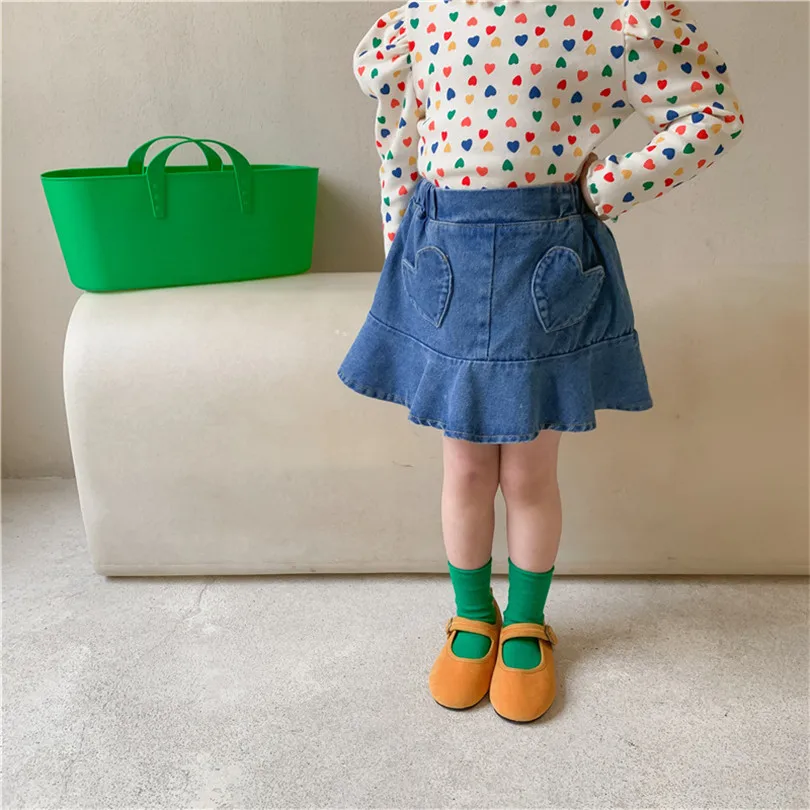 

Girls Clothing Set Spring 2021 Kids Clothes Girls T-Shirts Tops Denim Skirt Baby Girls Clothes Children Toddler Outfits For Girl