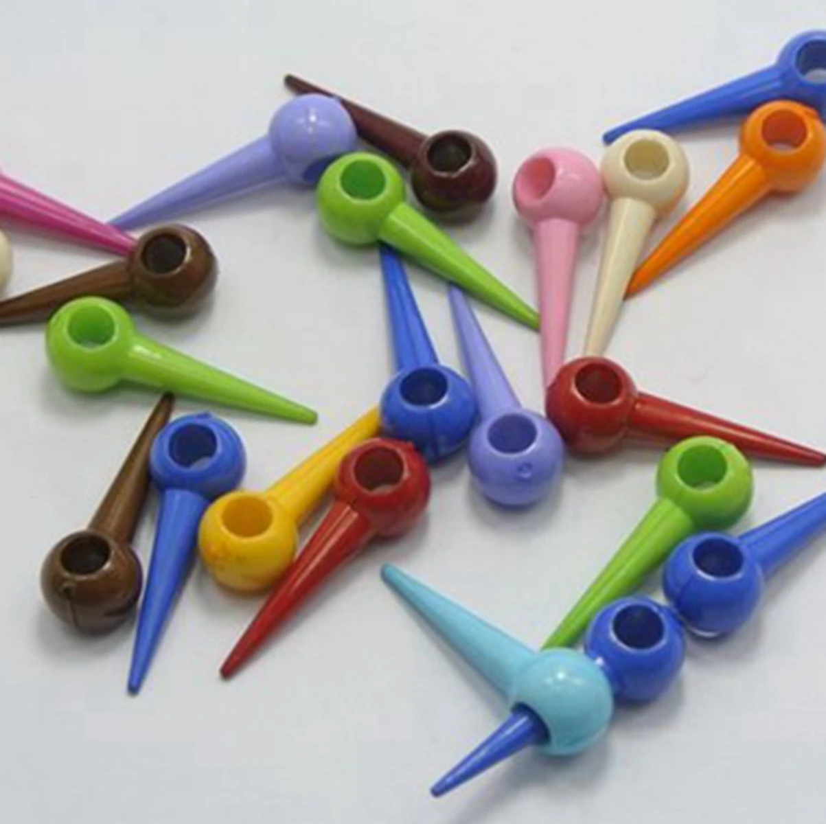 

100 Mixed Bright Color Acrylic Spike Pointy Charm Pendants 30mm For Hoop Earring