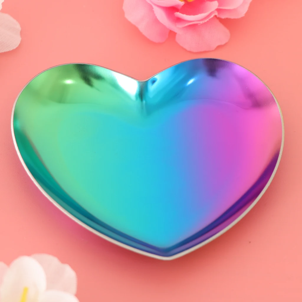 В форме сердца металлический лоток для хранения ювелирных изделий Органайзер