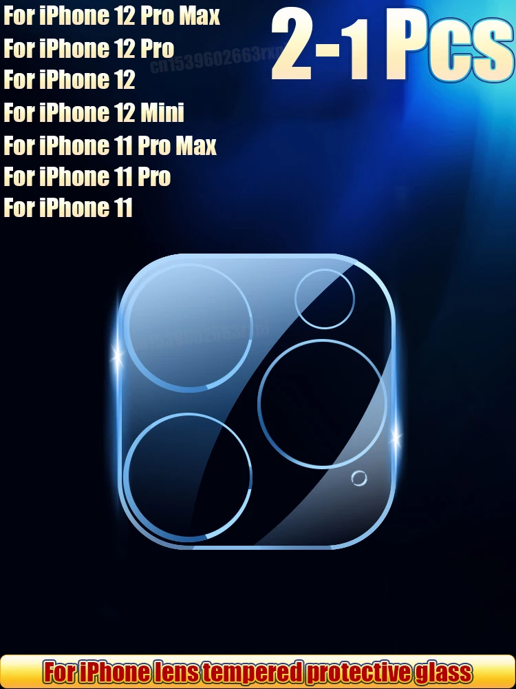 

Lens For iPhone 11 Pro 12 12Pro Max 12Mini 11Pro Tempered Glass Screen Protector Full Cover Camera Accessories 12 Mini IPhone12