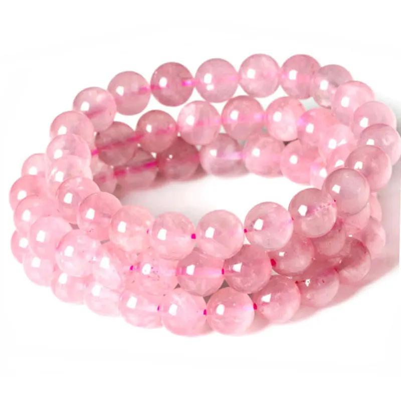 Натуральный кварцевый камень браслеты амулеты любовная тематика Розовый