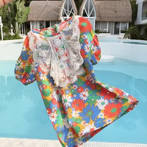 Кружевные Детские платья Mihkalev с рисунком для девочек, летнее платье-пачка 2021, детское пляжное платье 4, 5, 6 лет, детская одежда, vestido infantil