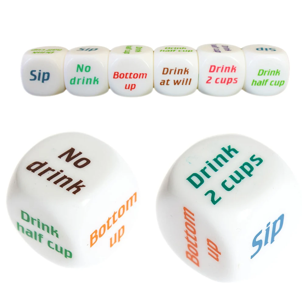 

3 Pcs 25mm Adult Party Game Playing Drinking Wine Mora Dice Games Gambling Drink Decider Dice Wedding Party Favor Decoration