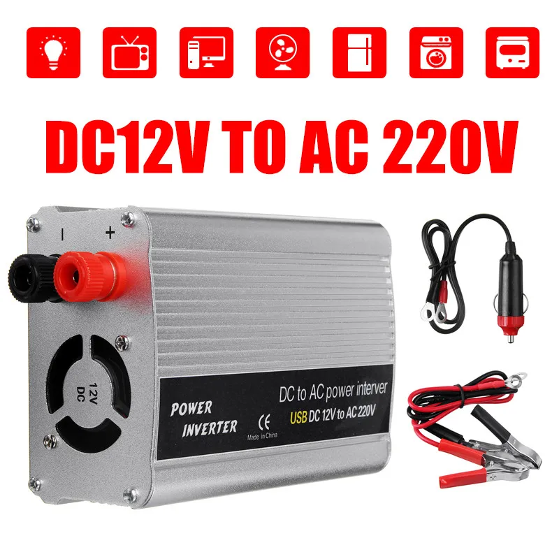 2000 Вт DC 12 В к AC 220 В USB автомобильный инвертор зарядное устройство конвертер адаптер DC 12 к AC 220 модифицированный синусоидальный волновой трансформатор