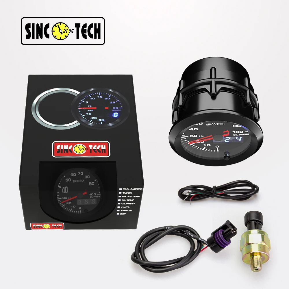 52 мм 7 цветов 12 в автомобильный грузовик светодиодный цифровой манометр комплект