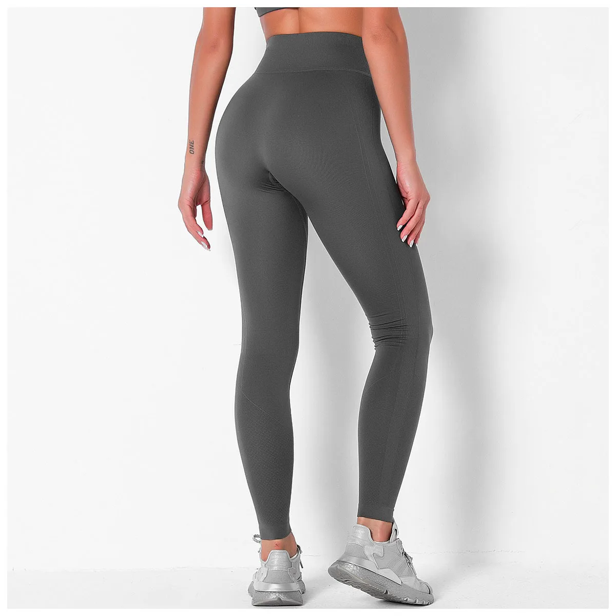 

Hip-lifting high-waisted tight yoga pants sexy solid color nine-point pants running sports fitness pants women