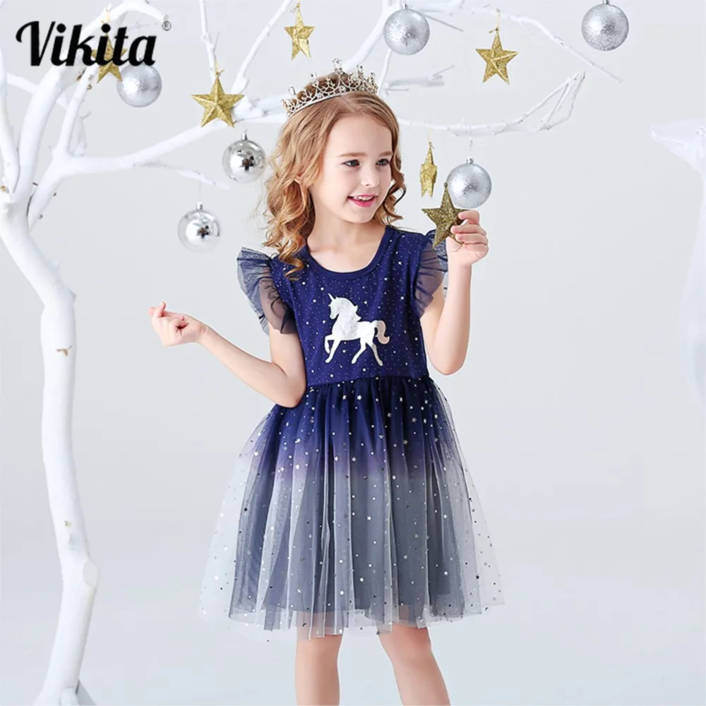 Vestido Infantil Kids Summer Princess Dress Girls Performance Costumes Children Birthday Party School Casual Unicorn Dresses | Детская