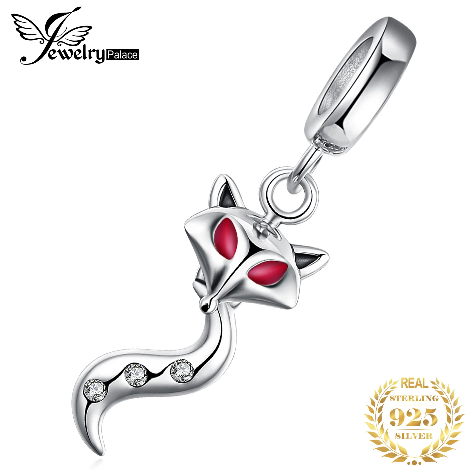 JewelryPalace 925 пробы серебро Смарт животного длинный хвост лисы кубического циркония