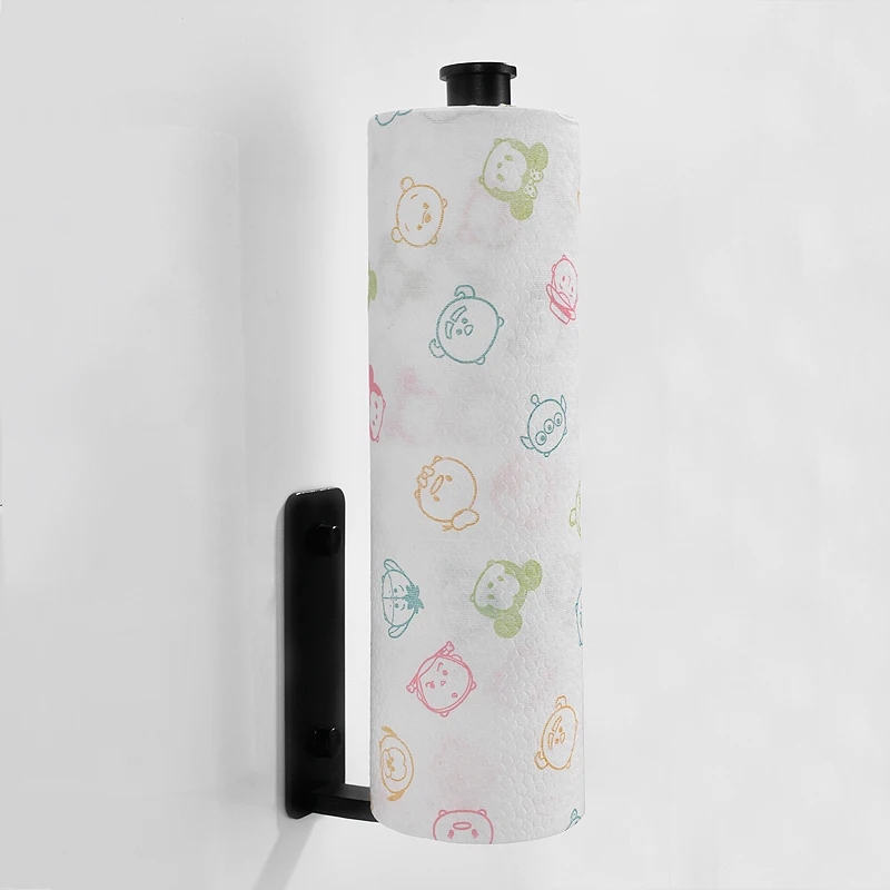 Вешалка для полотенец в ванную комнату подвесной держатель алюминиевая черная