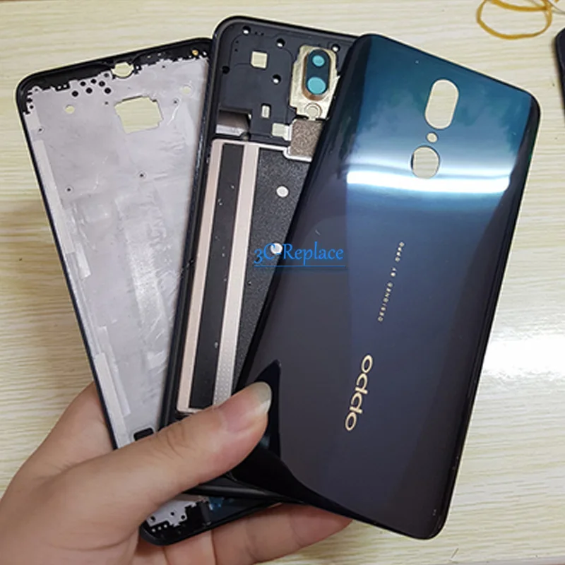 Лицевая пластина для ЖК-дисплея рамка Передняя средняя рамка Корпус Батарейная дверь задняя крышка корпус чехол для Oppo F11/для Oppo A9/для Oppo A9X