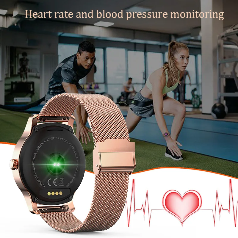 Роскошные Металлические Смарт-часы для мужчин и женщин новинка 2020 часы с Bluetooth