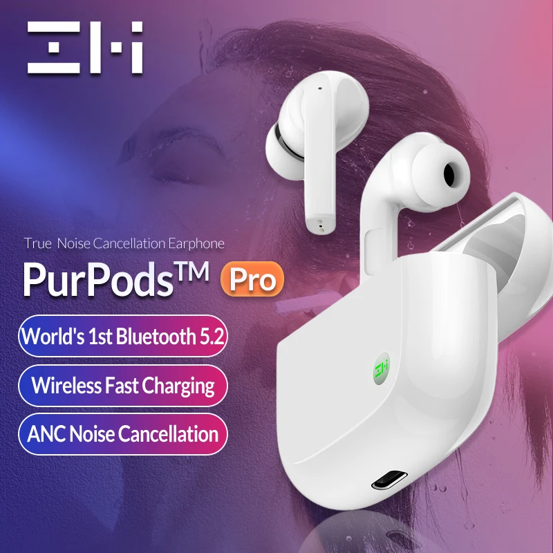 

Глобальная версия ZMI PurPods Pro, первый в мире, Bluetooth 5,2, настоящие беспроводные наушники, ANC, 3Mic, защита от шума, водонепроницаемые наушники-вклады...
