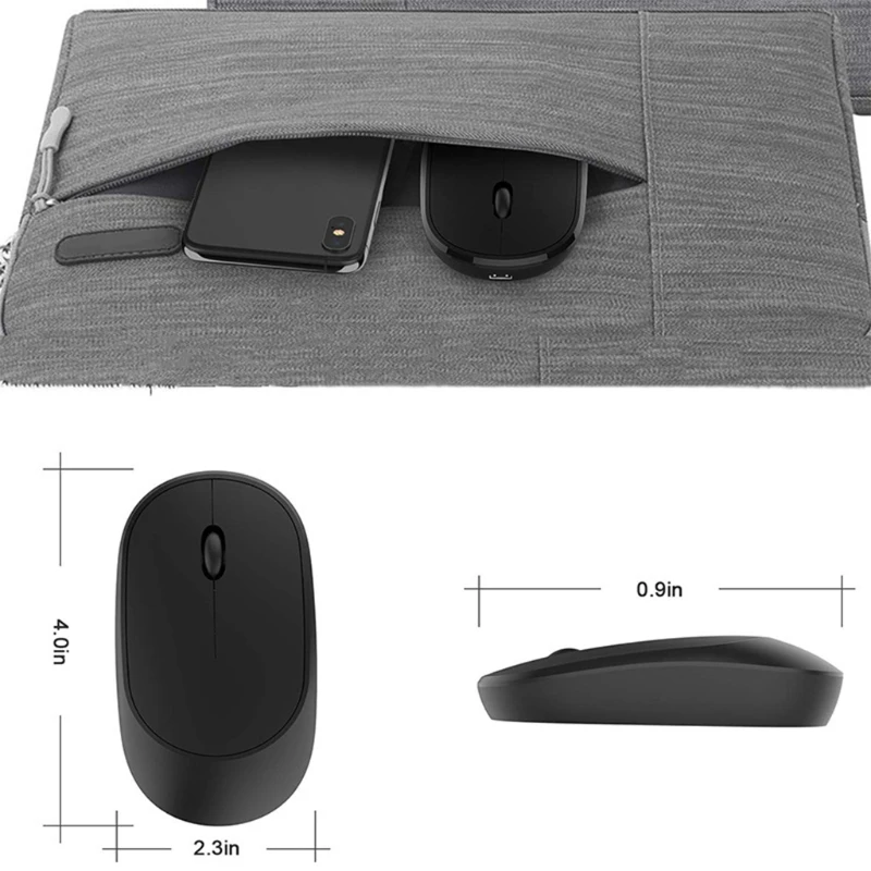 

Portable Black Creative Wireless Mouse Silent Usb Optical Computer Design 1600dpi Simple Mouse Button Silent Computer