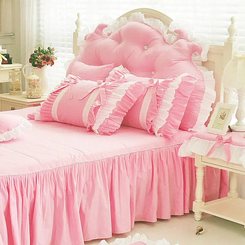 Комплект постельного белья принцессы хлопок 4/7 шт. розовое постельное белье для