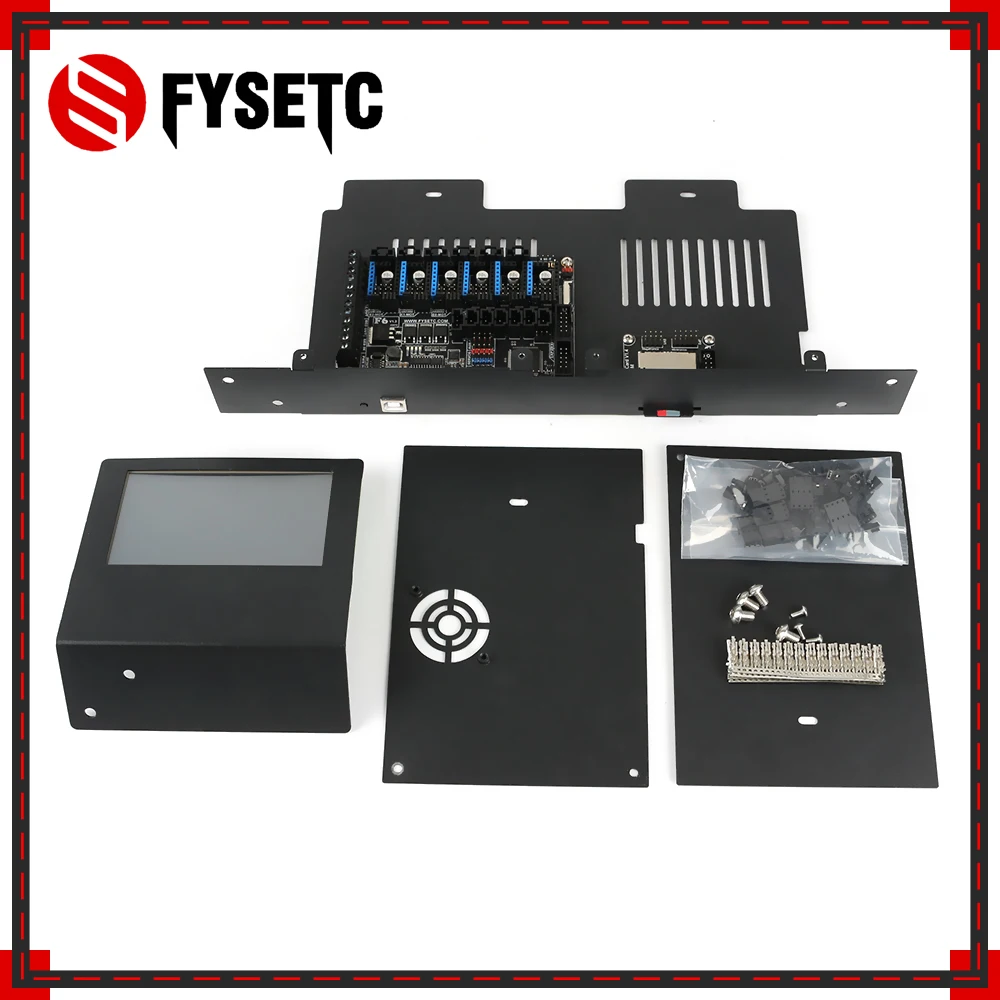 FYSETC F6 V1.3 материнская плата+ 6 шт. TMC2208+ 4,3 ''дюймовый сенсорный экран/Универсальный 12864 ЖК-Дисплей Чехол для Creality Ender 3 Ender-3
