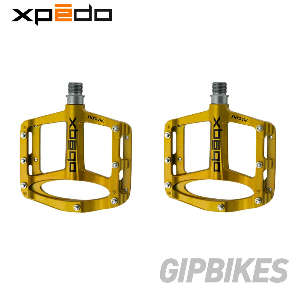 Gold Wellgo XPEDO велосипедные педали SPRY XMX24MC сверхлегкие магниевые MTB педали для горного велосипеда 255 г 6 цветов XMX24MC - Цвет: Gold