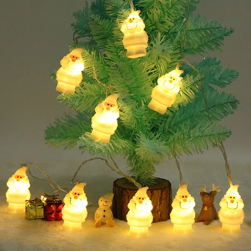 Рождественская гирлянда с Санта Клаусом уличная светодиодная светящаяся на