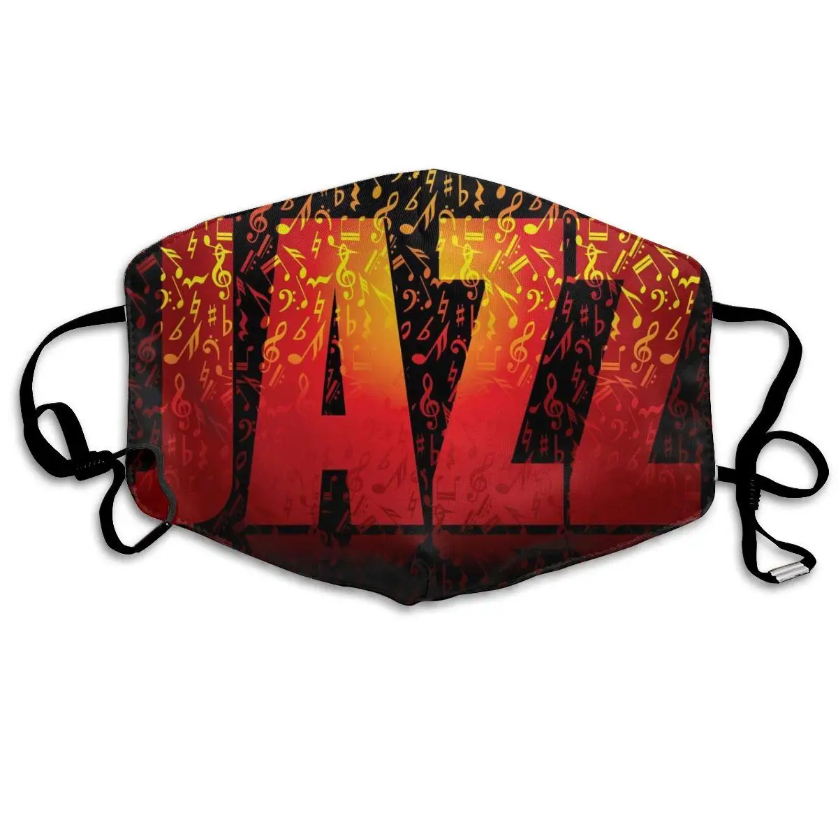 

Mouth Mask For Daily Dress Up, Jazz Text Anti-dust Mouth-Muffle, Washable Reusable Holiday Half Face Masks For Mens And Womens