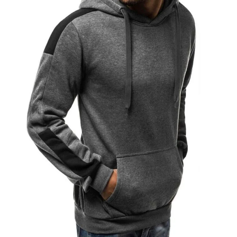 Мужская осенне зимняя Толстовка с длинным рукавом и круглым вырезом|Мужские