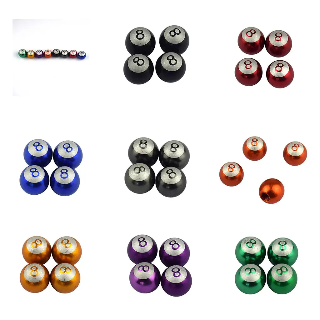 

4 Pieces Universal Car Bike Tire Valve Stem s Convenient Wheel Rims Ball Design