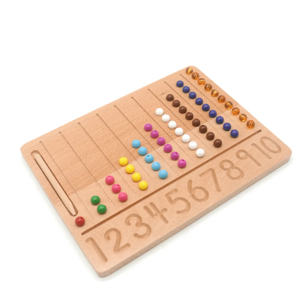 

Материалы Монтессори, цифровая доска для письма с 1-10 цифрами и ручкой, обучающие игрушки для детей 3 лет J2364H