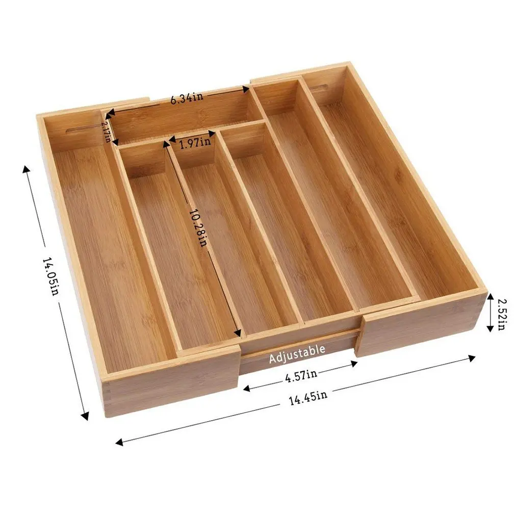 

Drawer Organizer Heavy-Duty Anti-Slip Cutlery Tray Cutlery Organizer Expandable Silverware Organizer And Silverware Holder