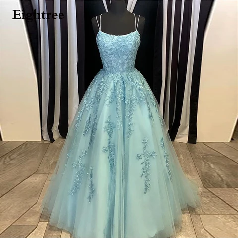 Lavender Long Wedding Dresses Boho Lace Appliques Flower Spaghetti Straps Beach A-Line Country Bridal Gowns For Women Vetsidos