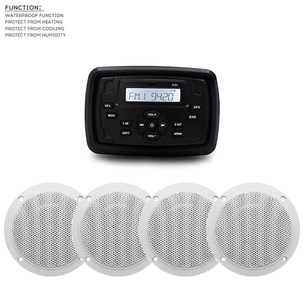 Водонепроницаемый аудио Bluetooth морских Мультимедиа стерео приемника