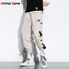 Модные мужские брюки с несколькими карманами, эластичные мужские рабочие брюки для мужчин, брюки-карго с широкими штанинами, мужские брюки оверсайз в клетку