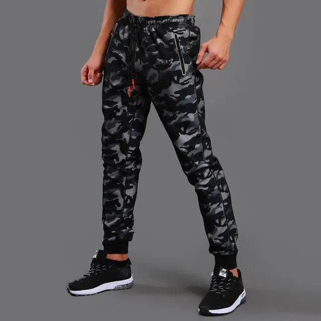 

Spring Autumn Men Sweatpants Loose Zippper Pocket Quickly Dry Male Running Jogging Workout Fitness Gym Casual Trouser Sportswear