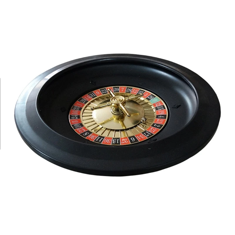 

10 inch Roulette Game Set with Table Cloth Poker Chips for Bar Party Borad Game