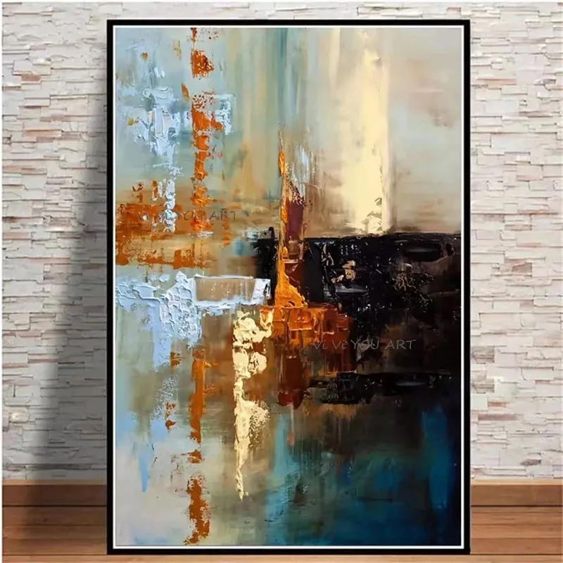 

100% Hand Painting Oil Paintings Hand Made Wall Pictures Modern Minimal Abstract Canvas Wall Art Picture For Home Decoration
