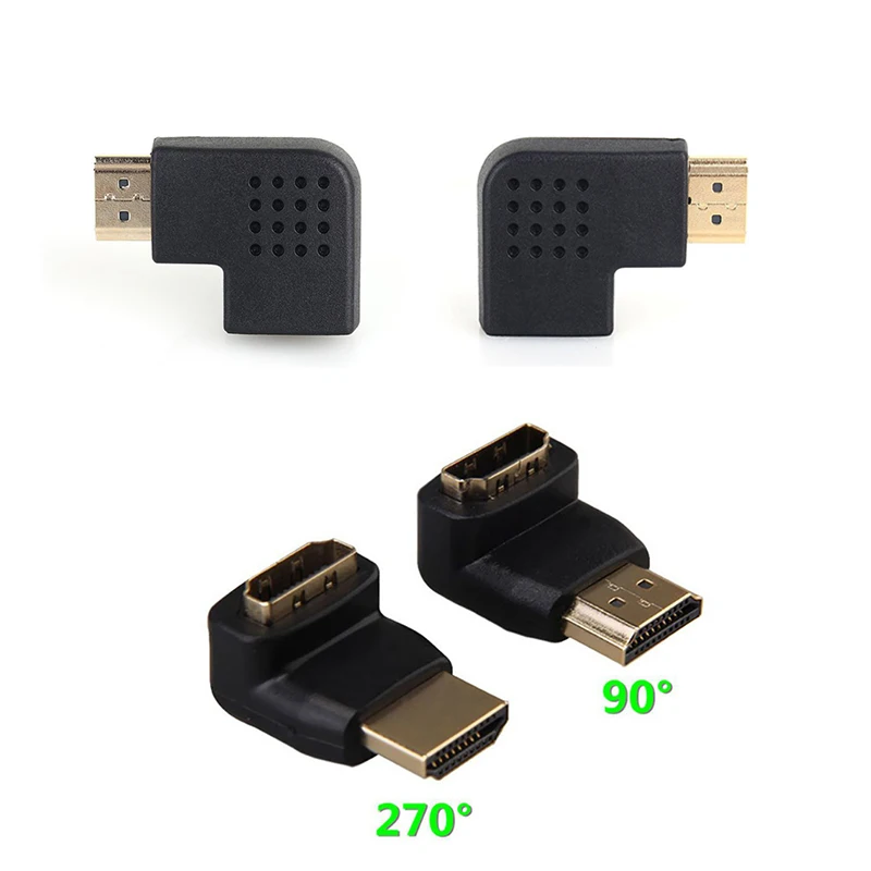 HDMI Кабельные адаптеры конвертеры 270/90 градусов штекер Женский для 1080P HDTV кабель